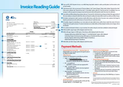Invoice Reading Guide  1 	 If you use PPS, JETCO Payment Service, or via HSBC/Hang Seng Bank’s website to settle your bill, please use this number as the 