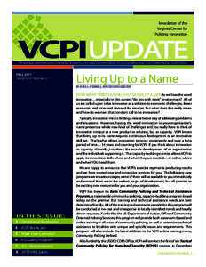 Newsletter of the Virginia Center for Policing Innovation UPDATE