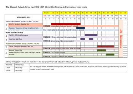 Microsoft Word - The Overall Schedule for the 2012 IAIE World Conference