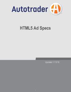 HTML5 Ad Specs  Updated