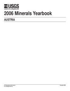 2006 Minerals Yearbook AUSTRIA