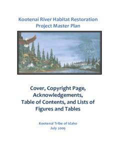 Kootenai River Habitat Restoration  Project Master Plan       