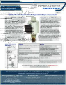 Page 1 of 1  NEW Dual-Function Solenoid Valves for Bypass Unloading and Pressure Relief H