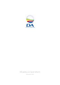 DA policy on land reform December 2013 Contents 1.