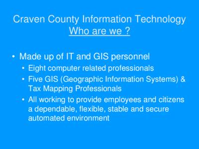 Craven County Information Technology