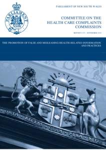 PARLIAMENT OF NEW SOUTH WALES  COMMITTEE ON THE HEALTH CARE COMPLAINTS COMMISSION REPORT 5/55 – NOVEMBER 2014