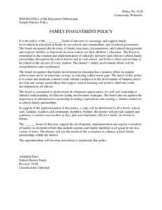 Family Involvement Policy