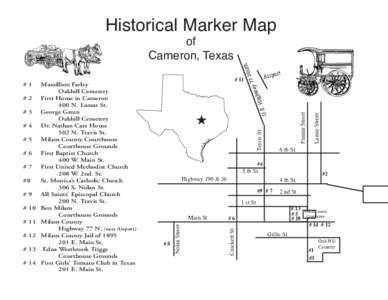 Historical Marker Map  #6 #7 #8 #9