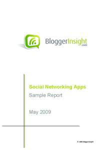 Social Networking Apps Sample Report May 2009  