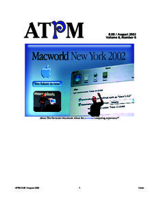 Cover  ATPM[removed]August 2002 Volume 8, Number 8