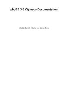 phpBB 3.0 Olympus Documentation