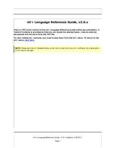 eV+ Language Reference Guide