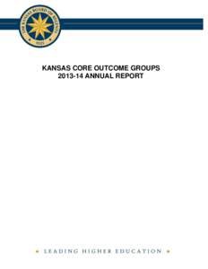 KANSAS CORE OUTCOME GROUPS[removed]ANNUAL REPORT 1  TABLE OF CONTENTS