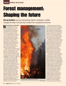 Part XV  Wildfires: New Zealand Forest management: Shaping the future