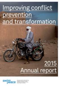 Improving conflict prevention and transformation 2015 Annual report