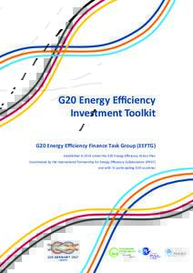 G20 Energy Efficiency Investment Toolkit G20 Energy Efficiency Finance Task Group (EEFTG) Established in 2014 under the G20 Energy Efficiency Action Plan Coordinated by the International Partnership for Energy Efficiency