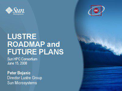 LUSTRE ROADMAP and FUTURE PLANS