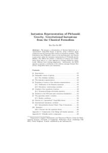 Instanton Representation of Plebanski Gravity. Gravitational Instantons from the Classical Formalism Eyo Eyo Ita III∗ Abstract: We present a reformulation of General Relativity as a “generalized” Yang-Mills theory 