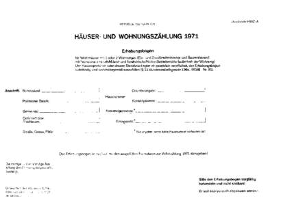 Austria, 1971: Enumeration Forms in German