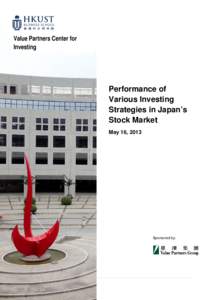 Value Partners Center for Investing Performance of Various Investing Strategies in Japan’s