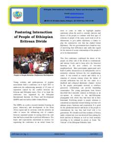     Ethiopia International Institute for Peace and Development (EIIPD) E-mail  WWW.eiipdethiopia.org