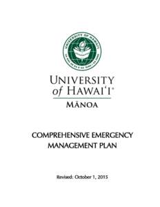 COMPREHENSIVE EMERGENCY MANAGEMENT PLAN Revised: October 1, 2015  1.4 Record of Changes