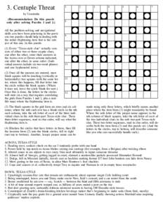 Crosswords / NP-complete problems / Cryptic crossword / Cluedo / Logic puzzles / Recreational mathematics