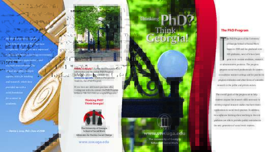 The PhD Program  T My doctoral experience at the