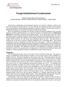 Forage Establishment Fundamental Final