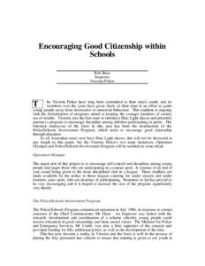 Encouraging good citizenship within schools