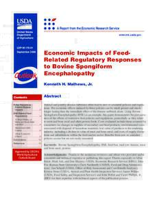 Economic Impacts of Feed-Related Regulatory Responses to Bovine Spongiform Encephalopathy