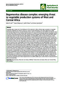 Begomovirus disease complex: emerging threat to vegetable production systems of West and Central Africa