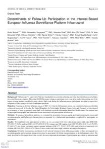 JOURNAL OF MEDICAL INTERNET RESEARCH  Bajardi et al Original Paper