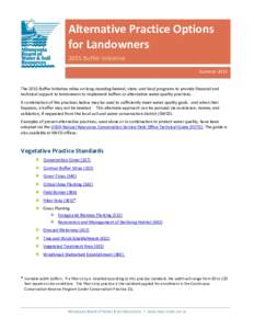 Alternative Practice Options for Landowners