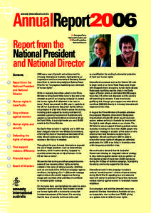 AnnualReport2006 amnesty international australia Contents  1 Report from the