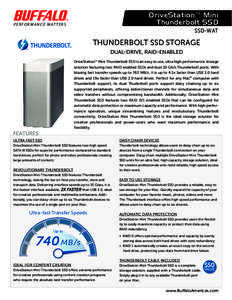 DriveStation™ Mini Thunderbolt SSD P E R F O R M A N C E M AT T E R S  SSD-WAT