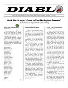 DIABLO Voice Of The Family And Friends Of The 508th Parachute Infantry Regiment Association- JuneVol. 2, Nr. 2  Rock Merritt says, “Come to The Birmingham Reunion”
