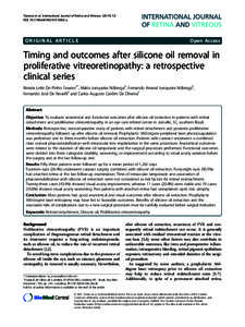 Timing and outcomes after silicone oil removal in proliferative vitreoretinopathy: a retrospective clinical series