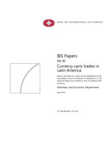 Currency carry trades in Latin America