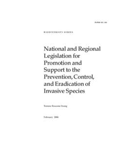 PAPER NOBIODIVERISTY SERIES National and Regional Legislation for
