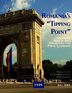 Romania’s “Tipping Point” Advancing Rule of Law,