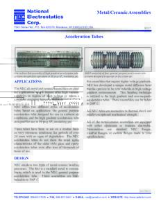National Electrostatics Corp. Metal/Ceramic Assemblies