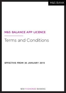 M&S Balance App Licence Terms and ConditionsCA)