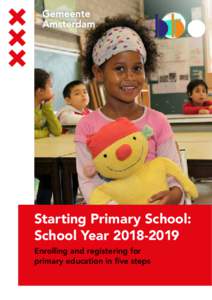 Starting Primary School: School YearEnrolling and registering for primary education in five steps  Starting Primary School