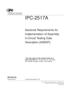 Sectional Requirements for Implementation of Assembly In-Circuit Testing Data Description