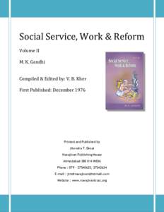 Social Service, Work & Reform