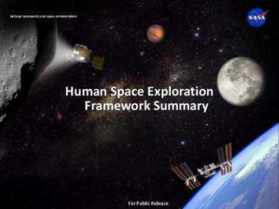 National Aeronautics and Space Administration  Human Space Exploration Framework Summary  For Public Release