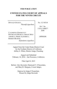 FOR PUBLICATION  UNITED STATES COURT OF APPEALS FOR THE NINTH CIRCUIT  DONALD GOLDEN,
