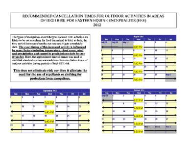 Aerial Spray for EEE, 2012  First spray – 21 communities Persistent risk – Hockomock Swamp Second spray – 6 communities