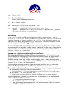 National Christian College Athletic Association / Division III / College Sports Information Directors of America / Sports in the United States / Academic All-America / National Collegiate Athletic Association